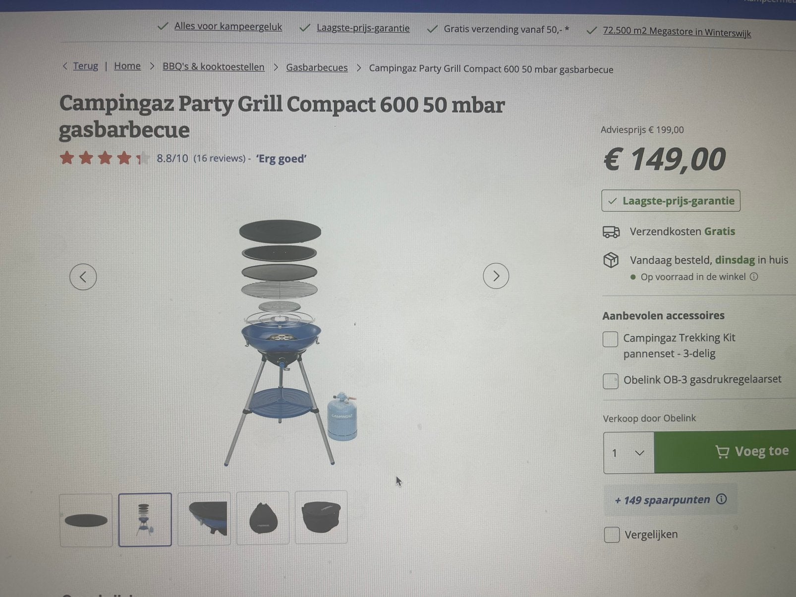 Campingaz Nieuw, incl, gasdrukregelaarset., Ophalen, Nieuw