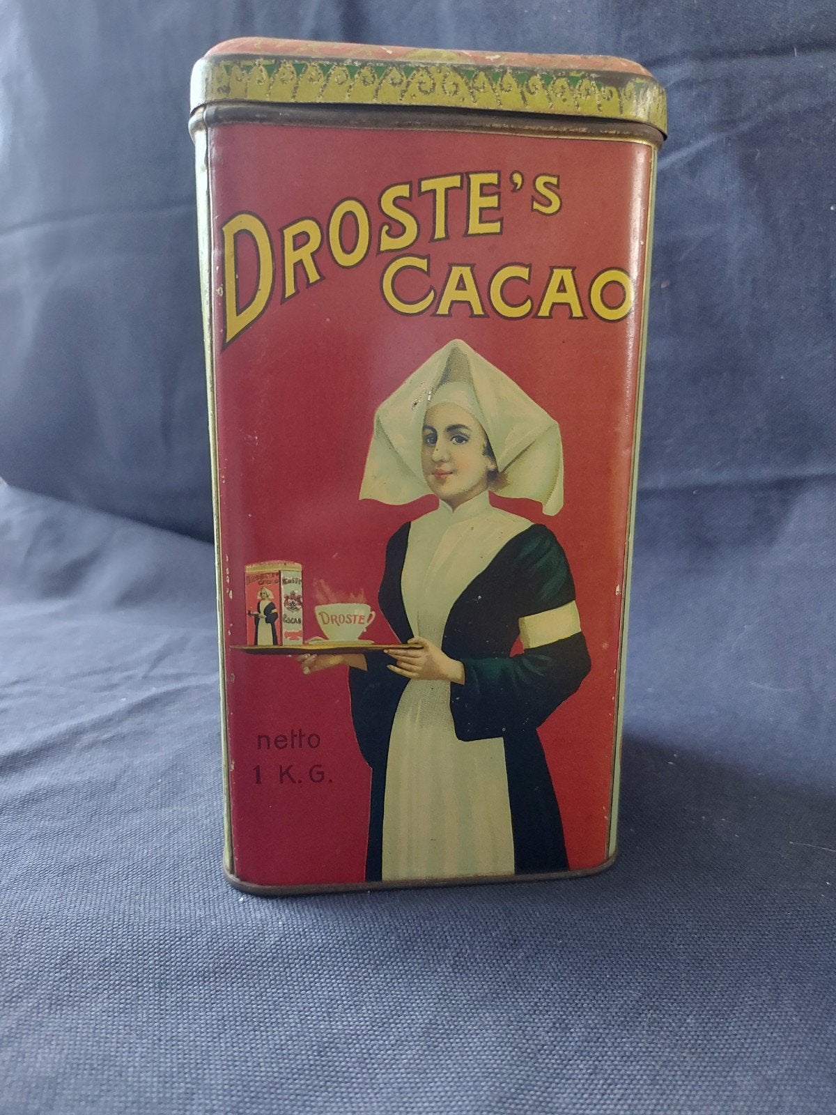 Vintage Droste's Cacao 'export' Blik, Verzamelen, Blikken, Ophalen of Verzenden, Gebruikt, Overige, Droste