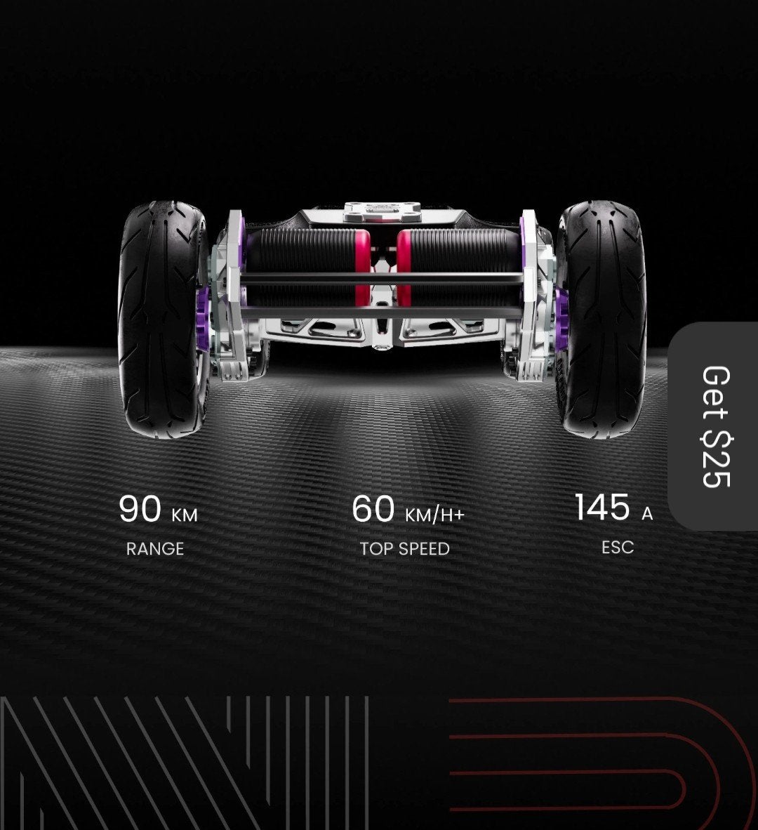 Acedeck Nomad N3 Electric Longboard, Ophalen of Verzenden