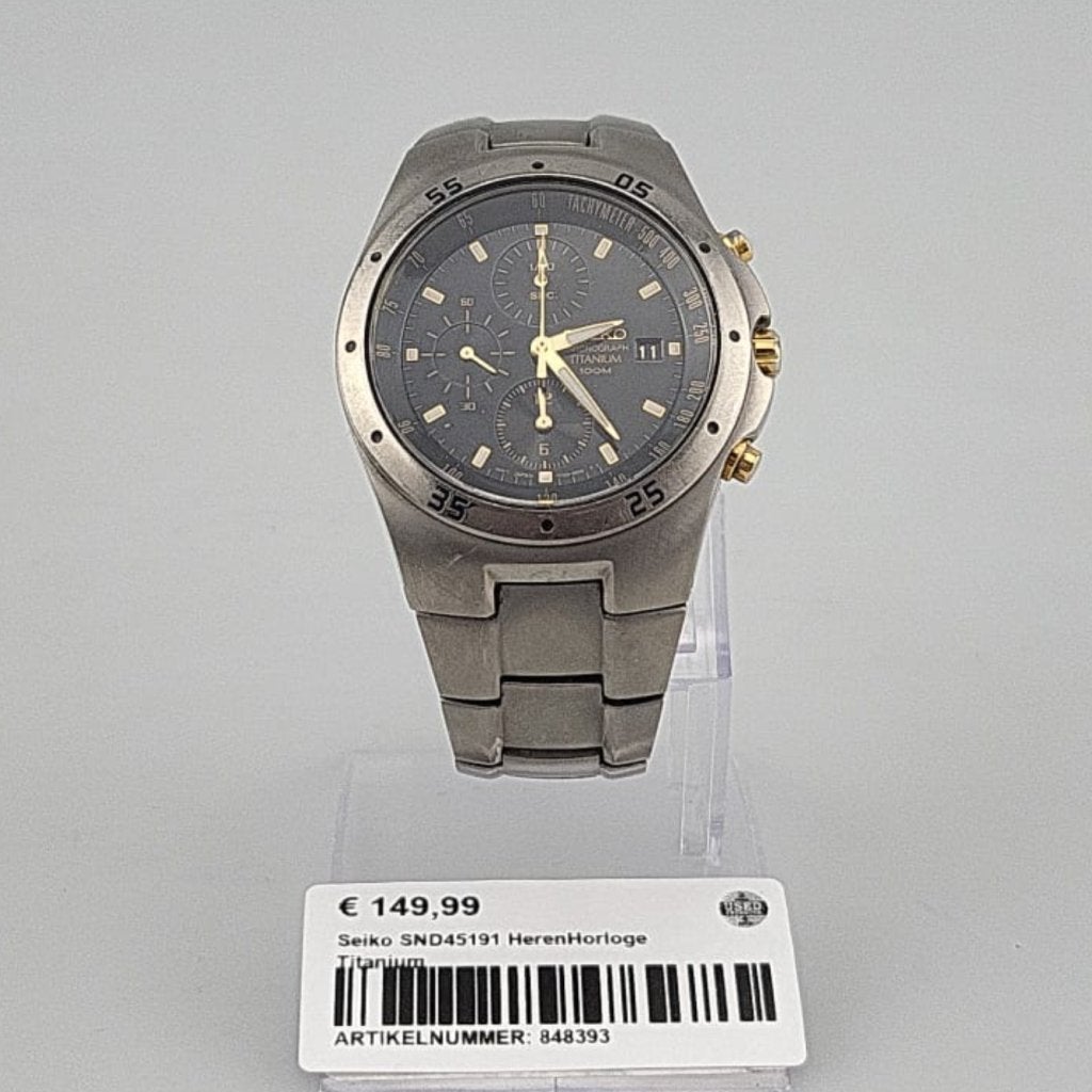 Seiko SND45191 HerenHorloge Titanium (Zie Opmerking), Sieraden, Tassen en Uiterlijk, Horloges | Heren, Seiko, Gebruikt, Support@seiko.com