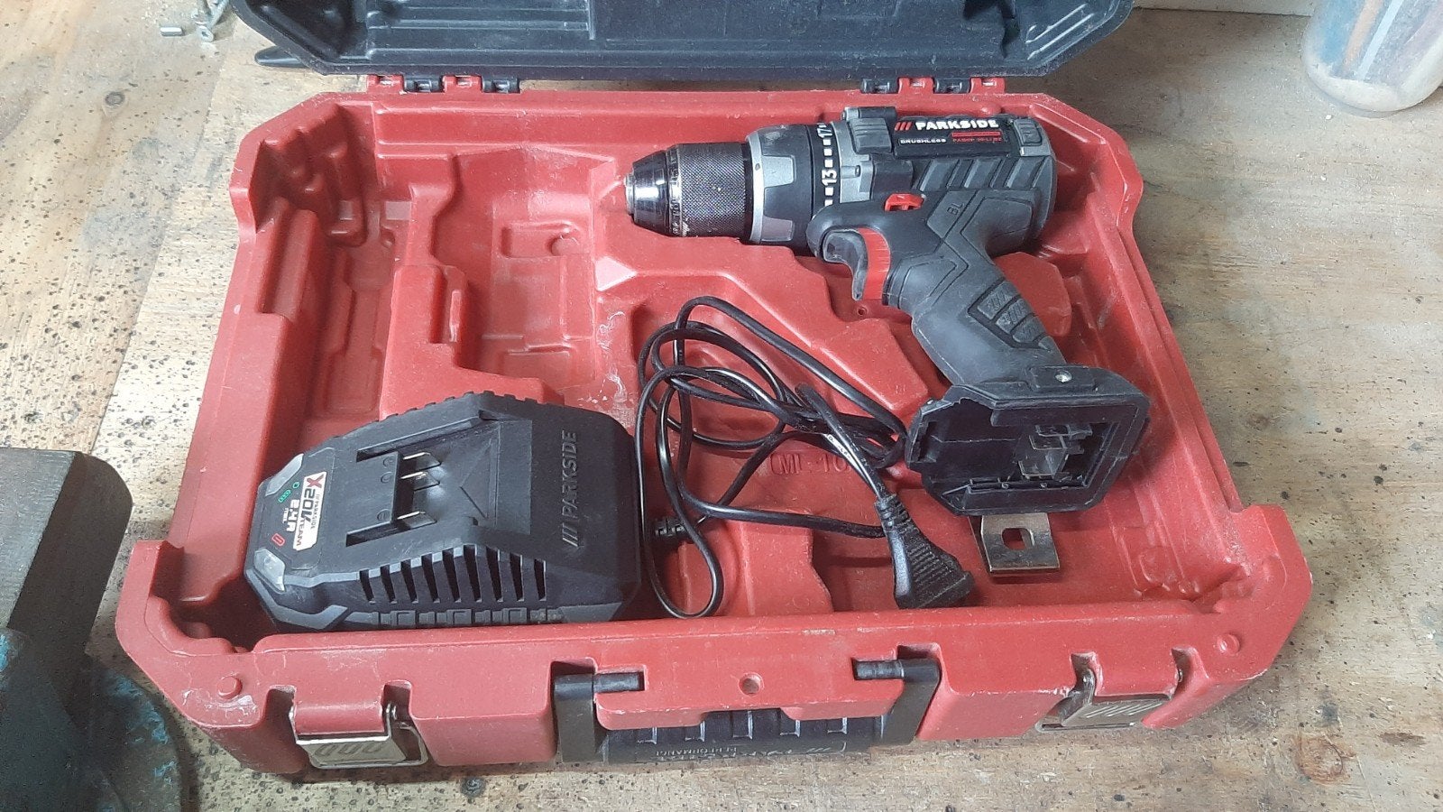 Parkside Performache accu boormachine 60Nm 20v., Doe-het-zelf en Verbouw, Gereedschap | Boormachines, Ophalen, Gebruikt, Variabele snelheid