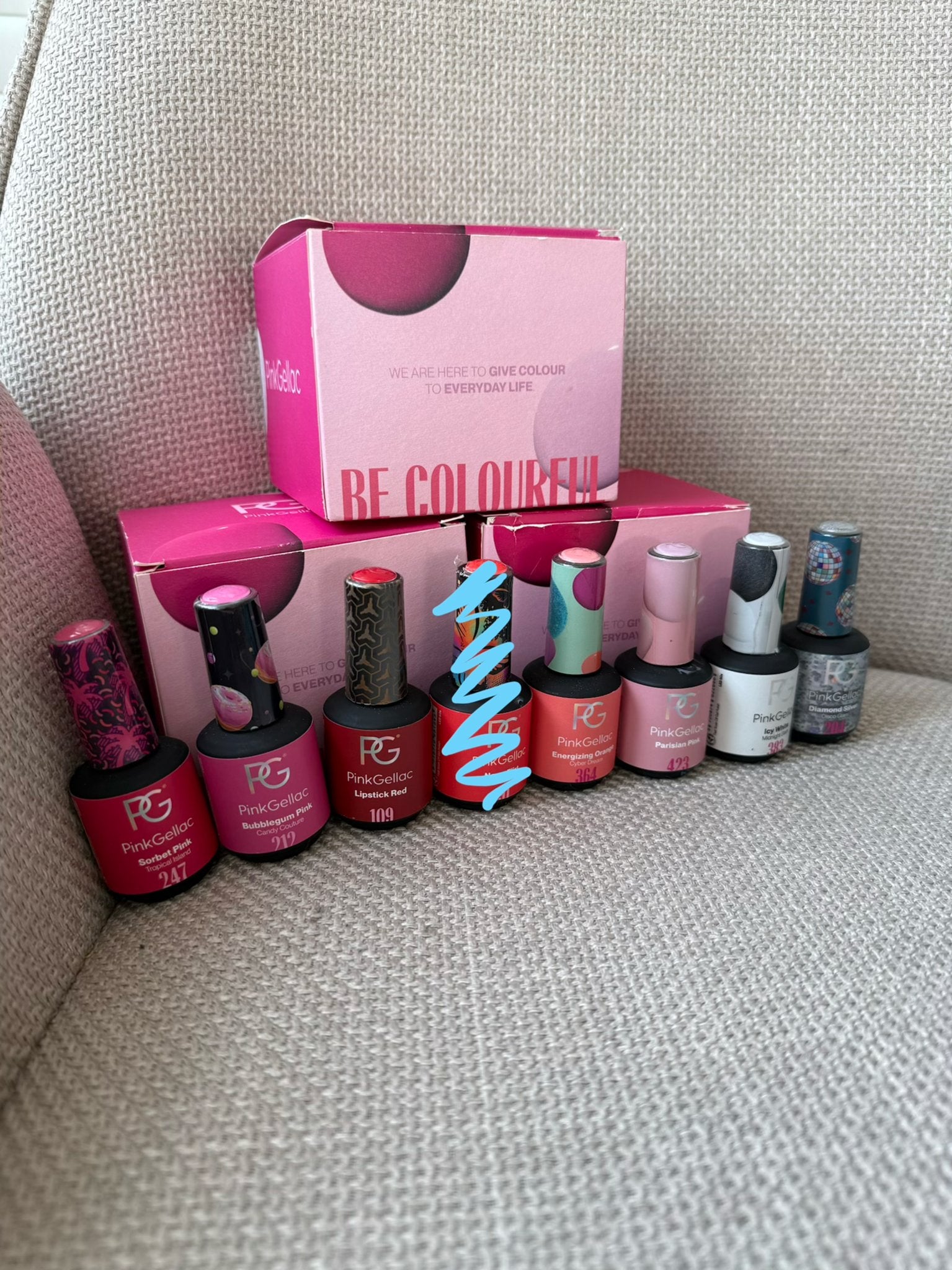 Pink Gellac nagellak set - Diverse kleuren, Ophalen of Verzenden, Nieuw, Handen en Nagels, Make-up