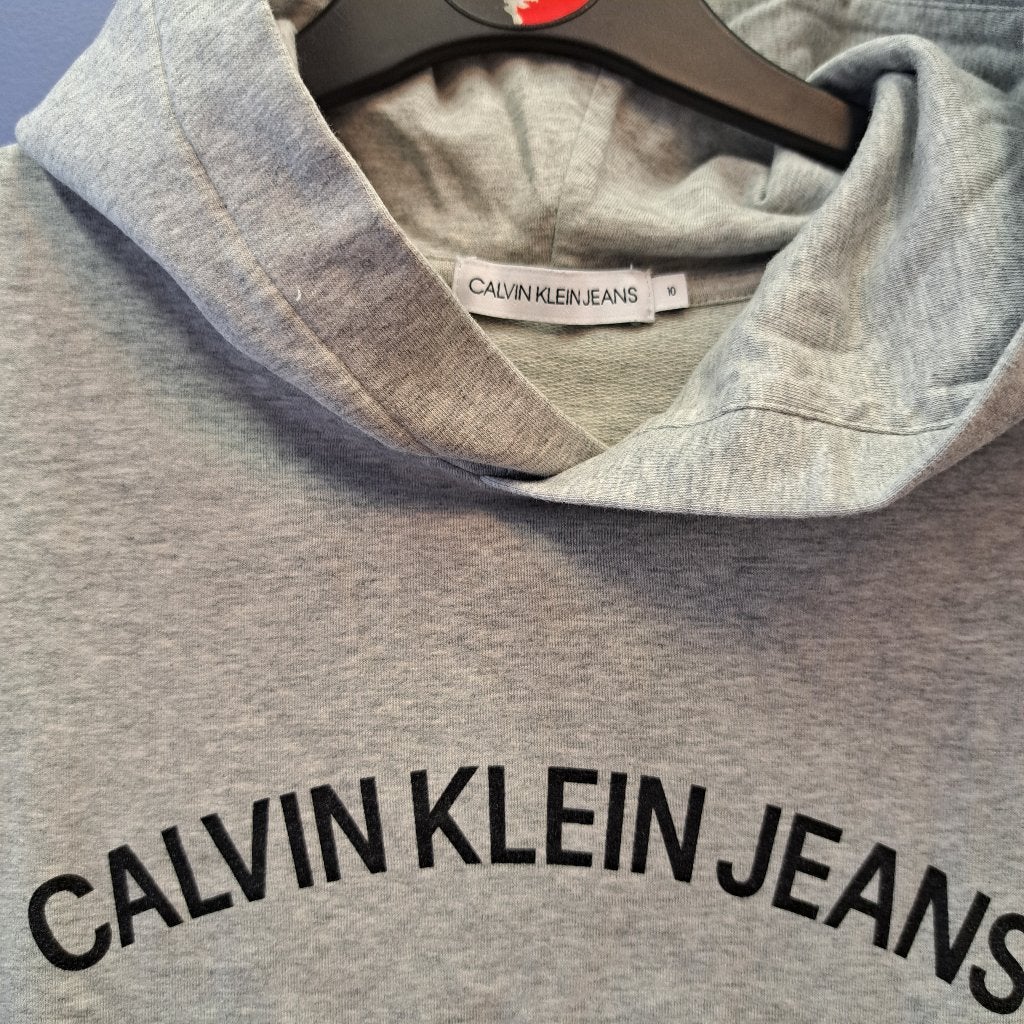 Calvin Klein tee dress (shirt jurkje) met capuchon 140 49485, Kinderen en Baby's, Meisje, ., Zo goed als nieuw, Jurk of Rok