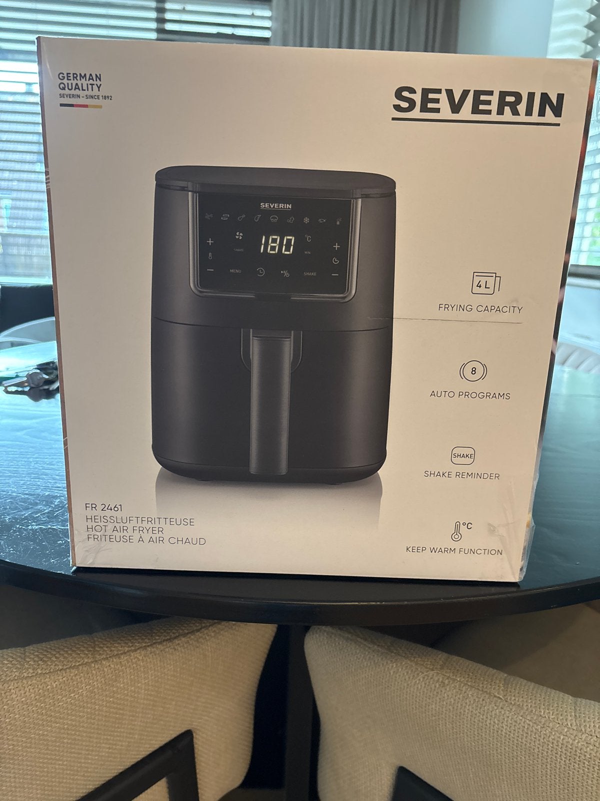 Severin FR 2461 heteluchtfriteuse - 4L Airfryer, Ophalen, Nieuw, Airfryer, 1500 gram of meer