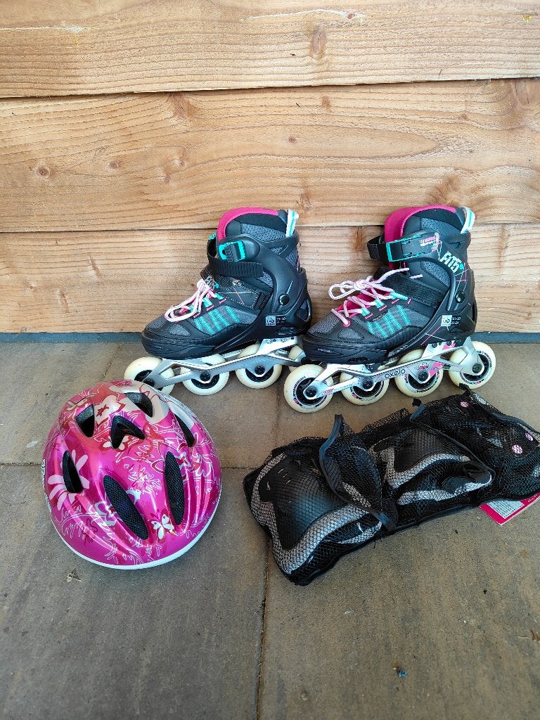 Rollerskates maat 35-38, Verstelbaar, Kinderen, Zo goed als nieuw, Inline skates 4 wielen