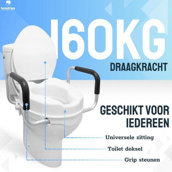 Hendriqs WC Verhoger met Armsteunen en Deksel - SEALED, Ophalen of Verzenden, Nieuw, Toilet