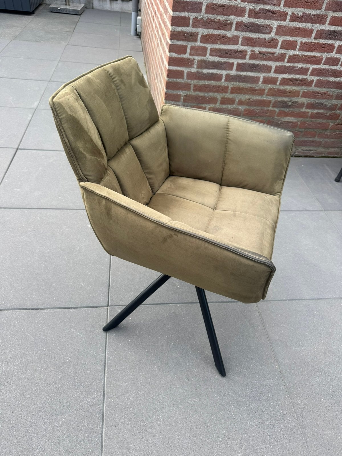 Fauteuils, Huis en Inrichting, Ophalen, Gebruikt, 75 tot 100 cm, Stof