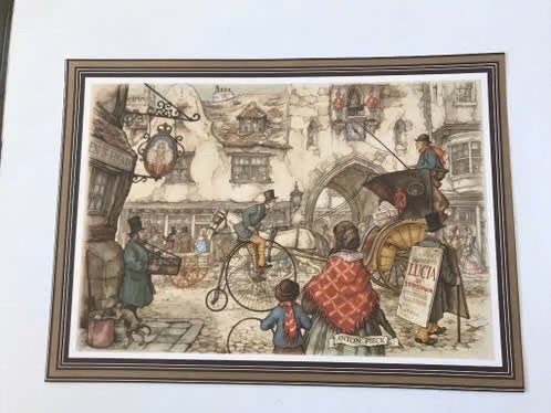 Anton Pieck prenten uit een zakelijke kalender, 1980 tot heden, Ophalen of Verzenden, Zo goed als nieuw, Prent