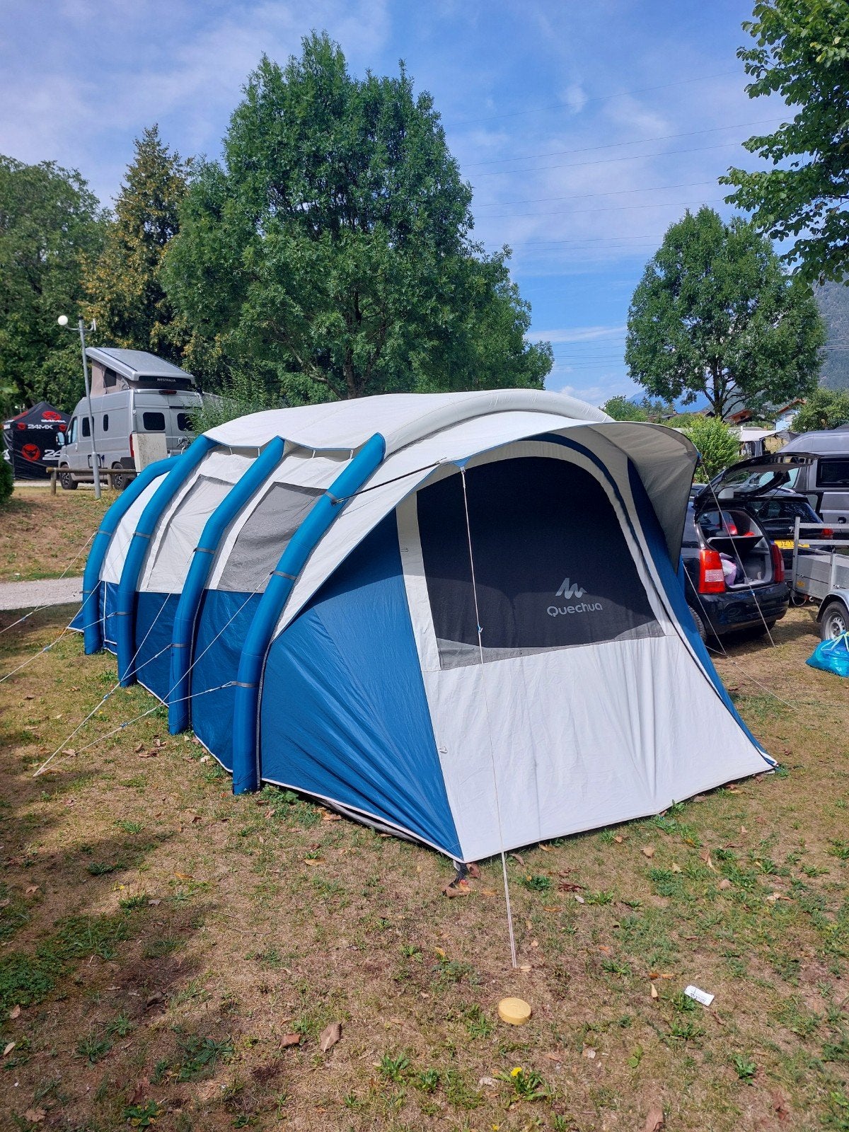 Quechua Air Seconds 6.3 Fresh & Black opblaasbare tent, Caravans en Kamperen, Tenten, Ophalen, Zo goed als nieuw, Tot en met 6