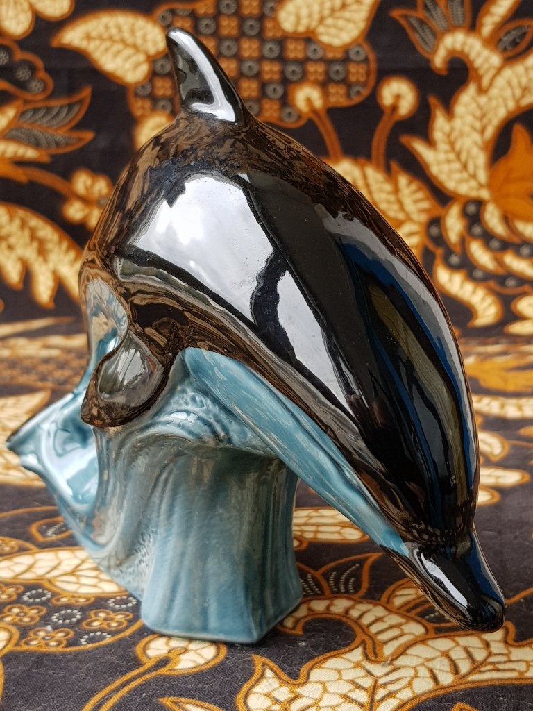 Dolfijn mooi oud beeldje uit Engeland van Poole porselein., Antiek en Kunst, Antiek | Porselein, Ophalen of Verzenden