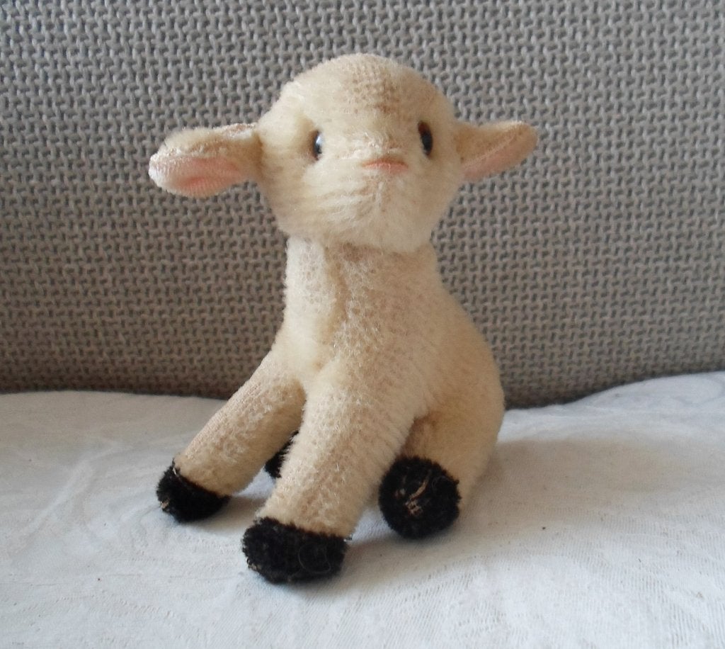 Oud Mohair lammetje., Verzamelen, Speelgoed, Gebruikt, Ophalen of Verzenden