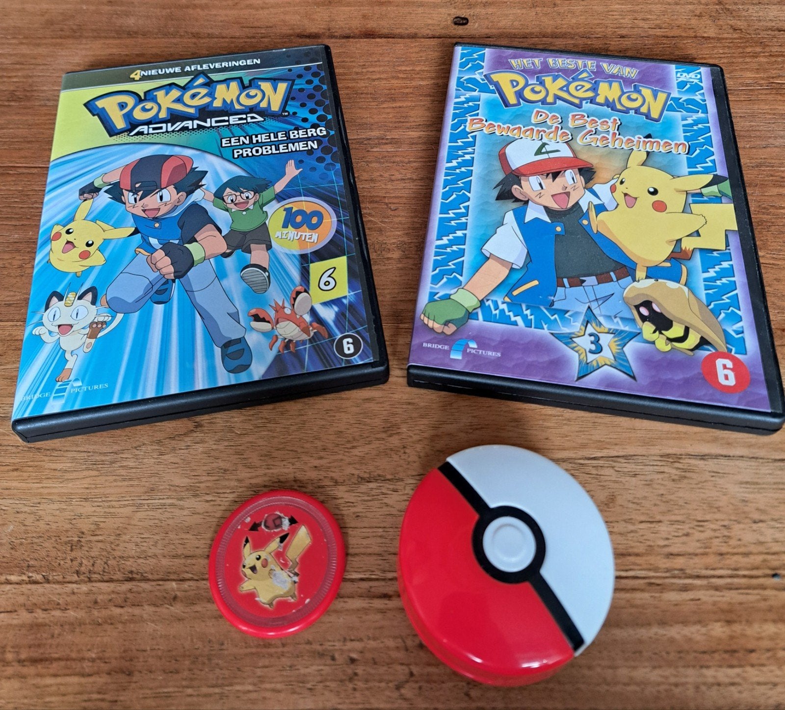 Pokémon DVD Set (Advanced & Beste Van) + Pokébal & Flipper, Ophalen of Verzenden, Gebruikt, Jongen of Meisje