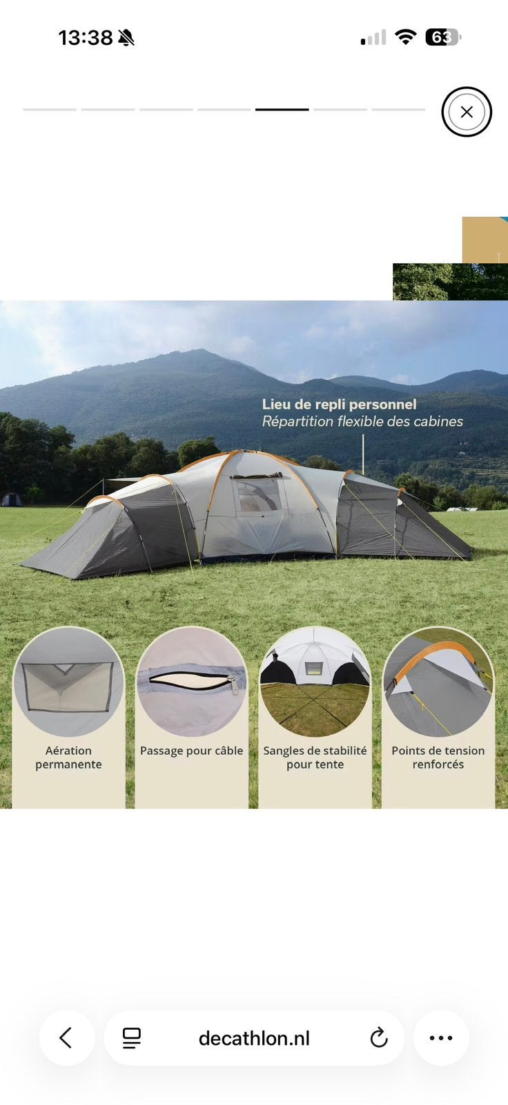 Decatlon tent, Caravans en Kamperen, Tenten, Ophalen of Verzenden, Zo goed als nieuw, Tot en met 3