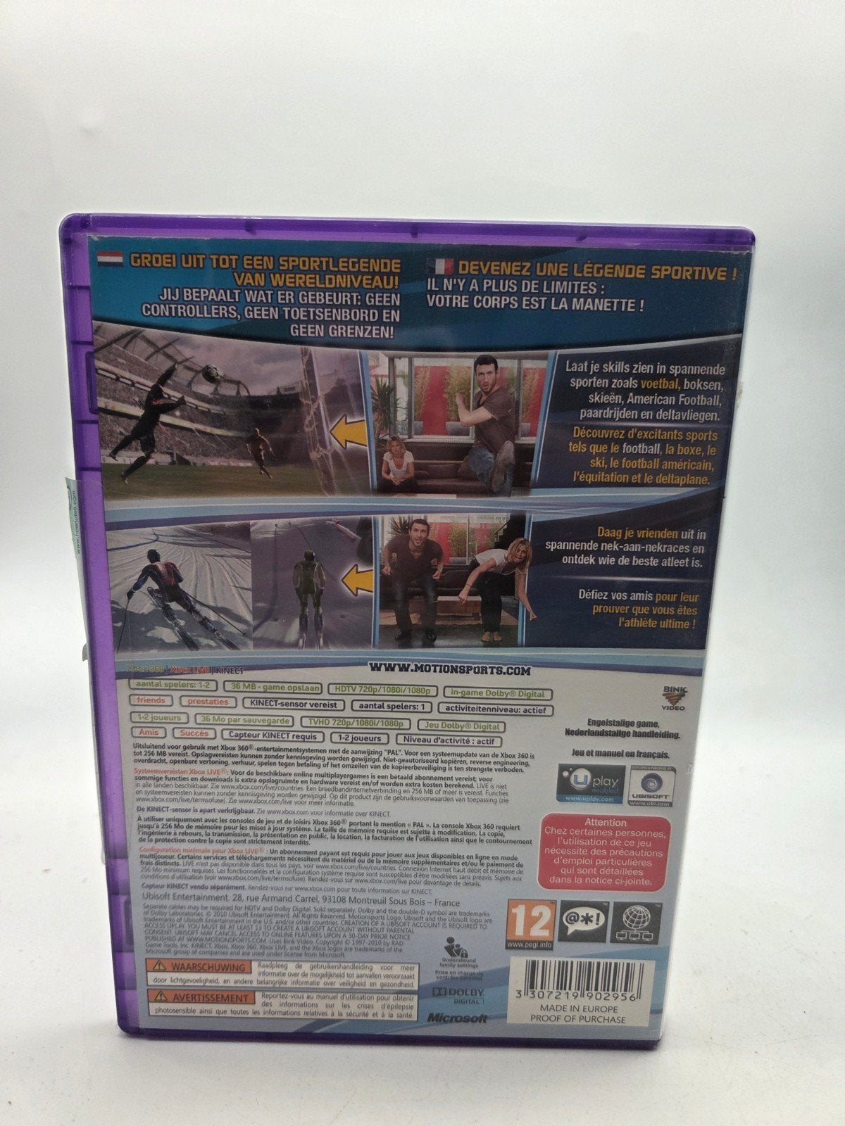 Motionsports Kinect Xbox 360 - Speel als een echte atleet!, Ubisoft, Gebruikt, Eén computer, Ophalen of Verzenden