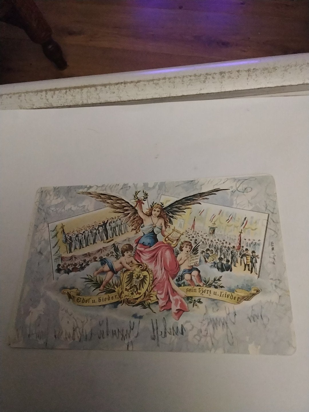 Oude Duitse Postkaart - Engeltjes en Muziek, Ophalen of Verzenden, Voor 1920, Ongelopen