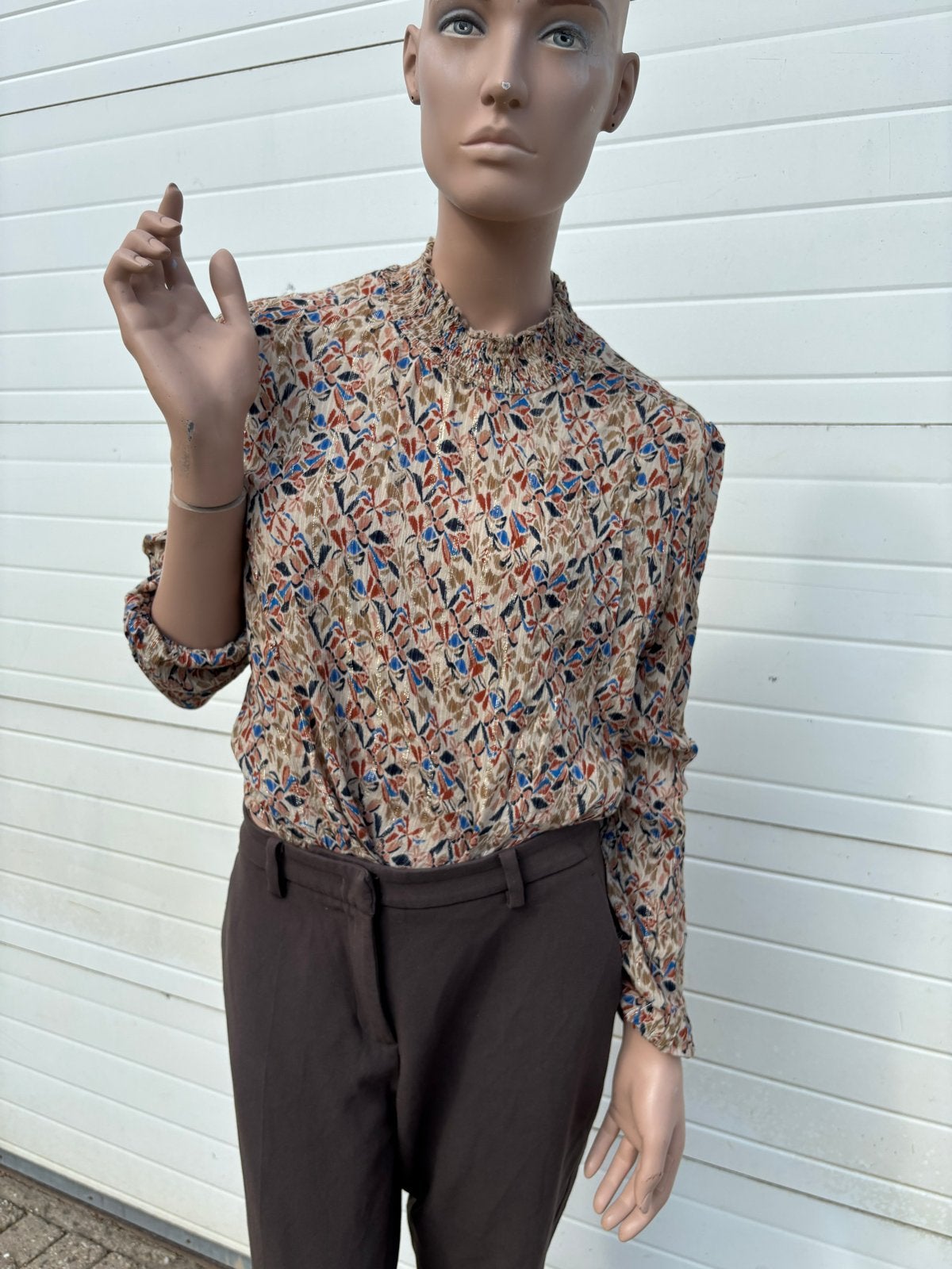 Anna blouse met bloemenprint en lange mouwen, Meerkleurig, Maat 46/48 (XL) of groter, Ophalen of Verzenden, Zo goed als nieuw