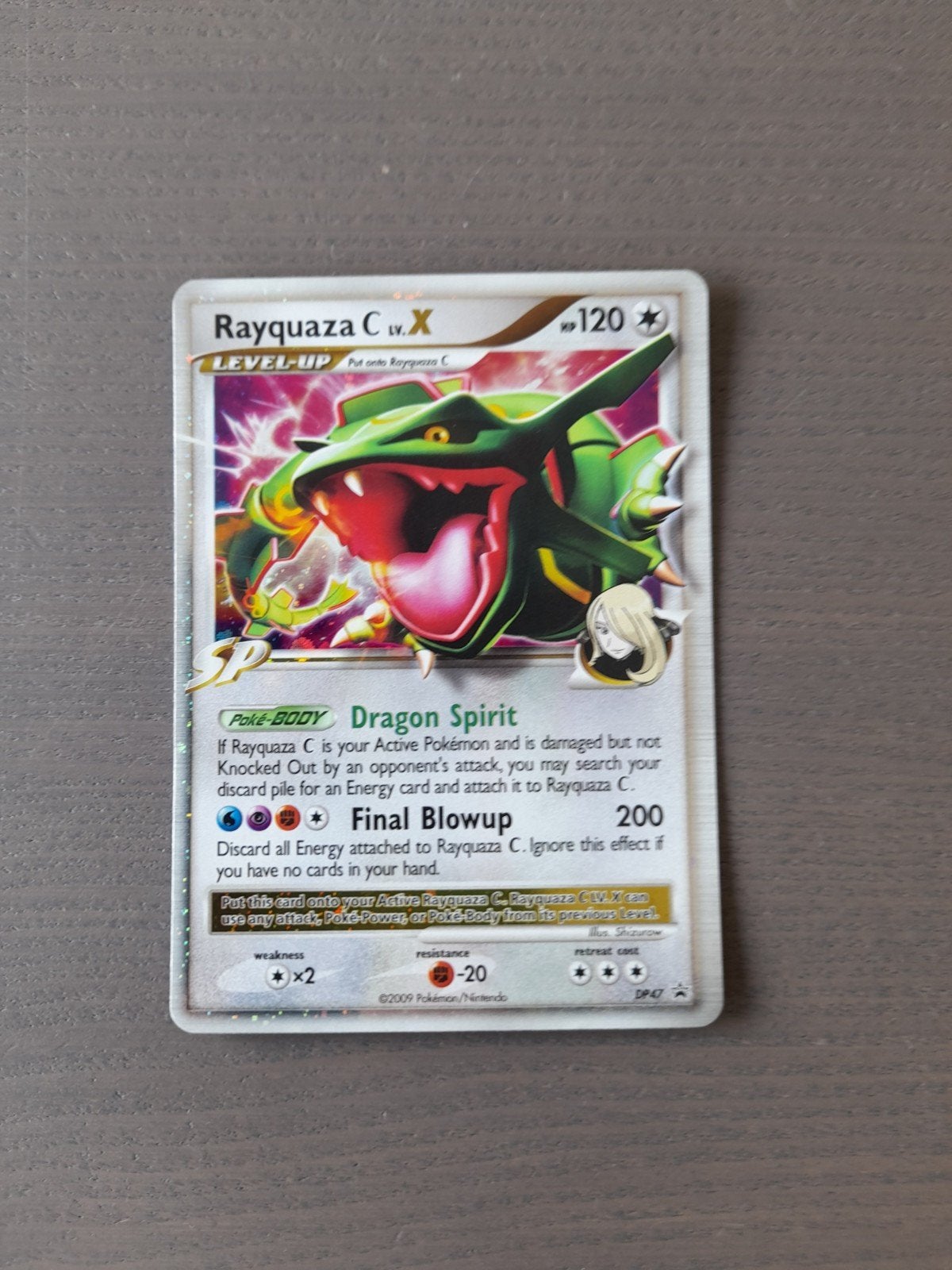 Promo dp47 rayquaza lv.x, Ophalen of Verzenden, Gebruikt, Losse kaart, Foil