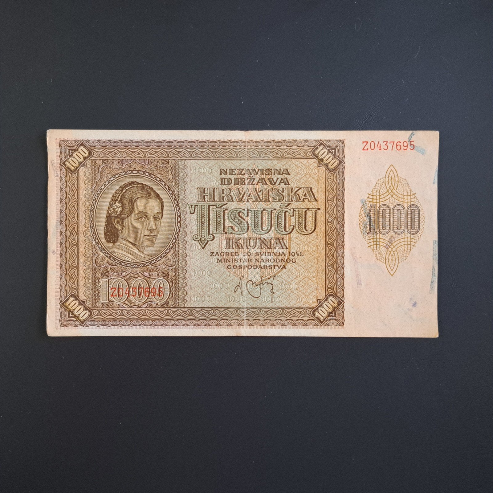 1000 kuna Kroatië #052, Postzegels en Munten, Bankbiljetten | Europa | Niet-Eurobiljetten, Verzenden, Overige landen, Los biljet