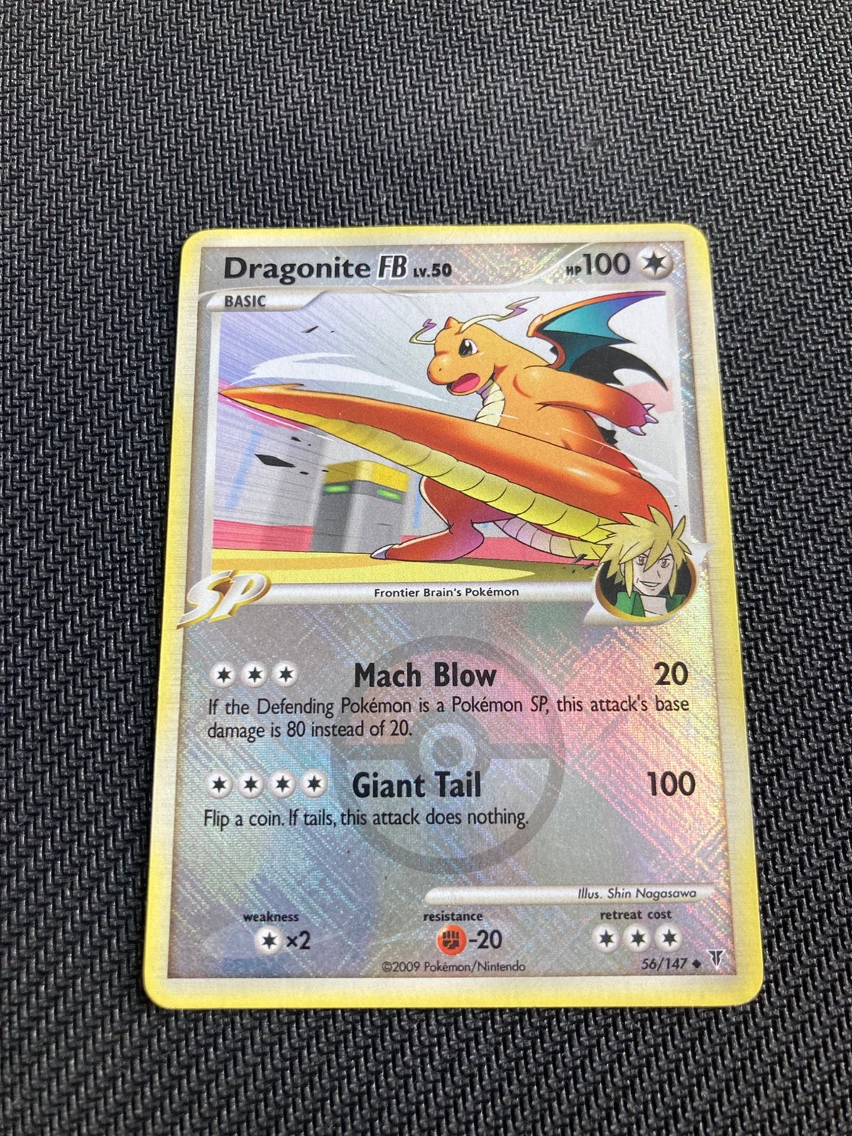 Pokemon kaart Dragonite FB Crosshatch Pokemon League Reverse, Ophalen of Verzenden, Zo goed als nieuw