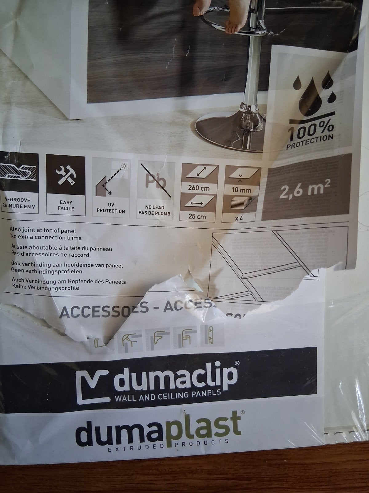 Dumaplast Dumaclip Wand- en Plafondpanelen - 2.6 m², Ophalen, Nieuw, Overige materialen, Minder dan 20 mm