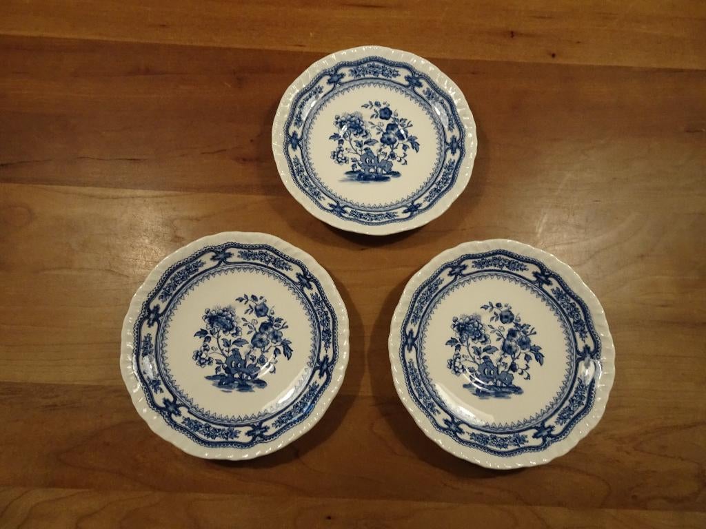 Mason's Ironstone Manchu schotel blauw wit 3x, Huis en Inrichting, Keuken | Servies, Ophalen of Verzenden, Porselein, Overige stijlen