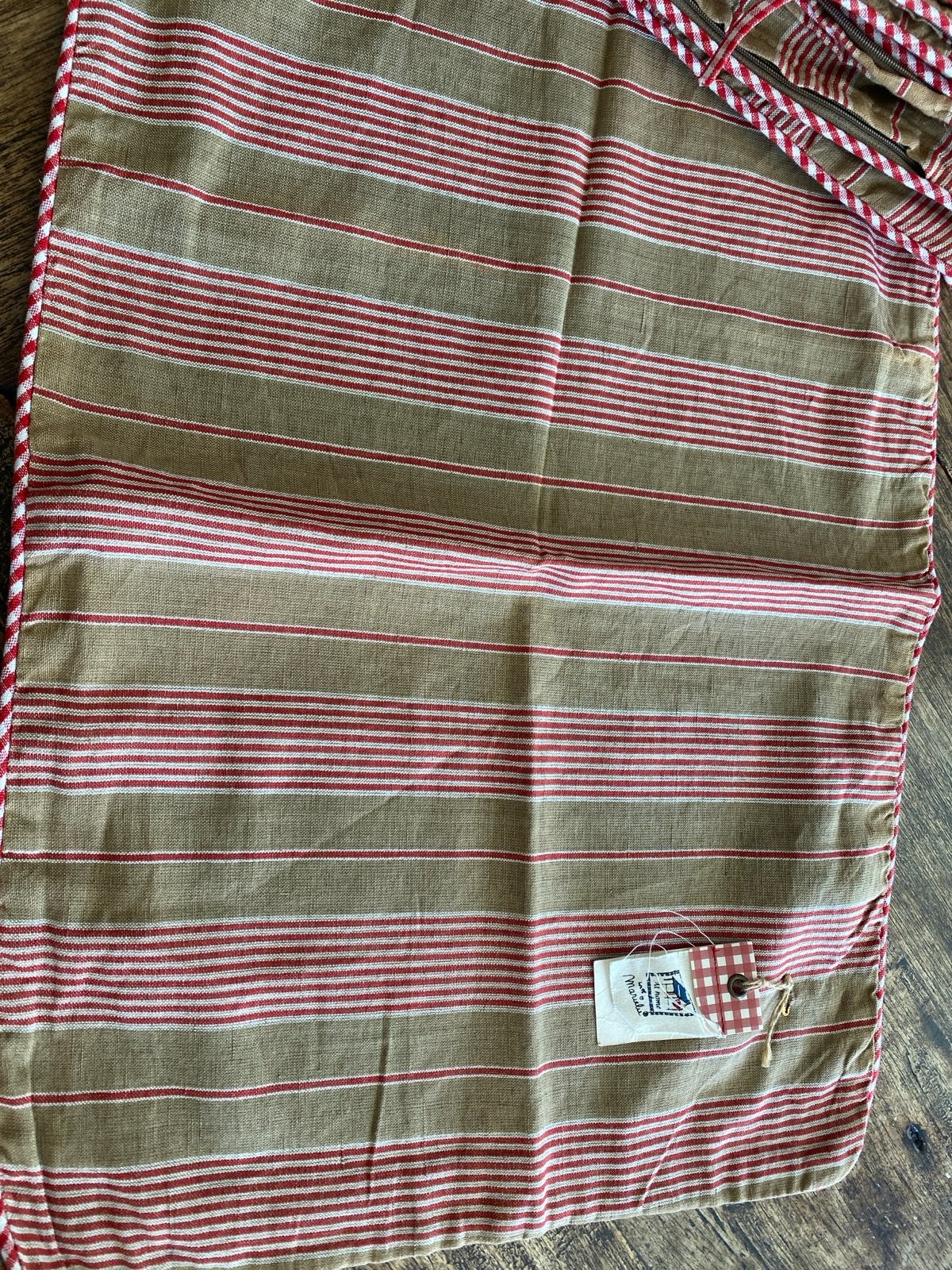 Kussenhoes gestreept rood/bruin 50x70cm, Ophalen, Nieuw, Bruin, Rechthoekig
