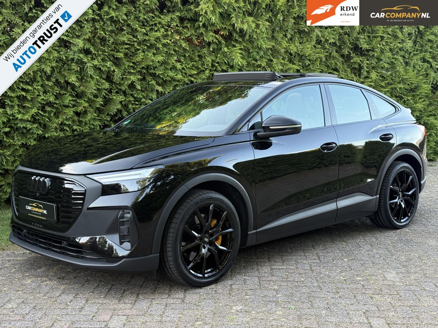 Audi Q4 Sportback|77 kWh! |S-line| BLACK edit.|PANODAK|SONOS, Auto's, Audi, Automaat, Dealer onderhouden, Gebruikt, Zwart