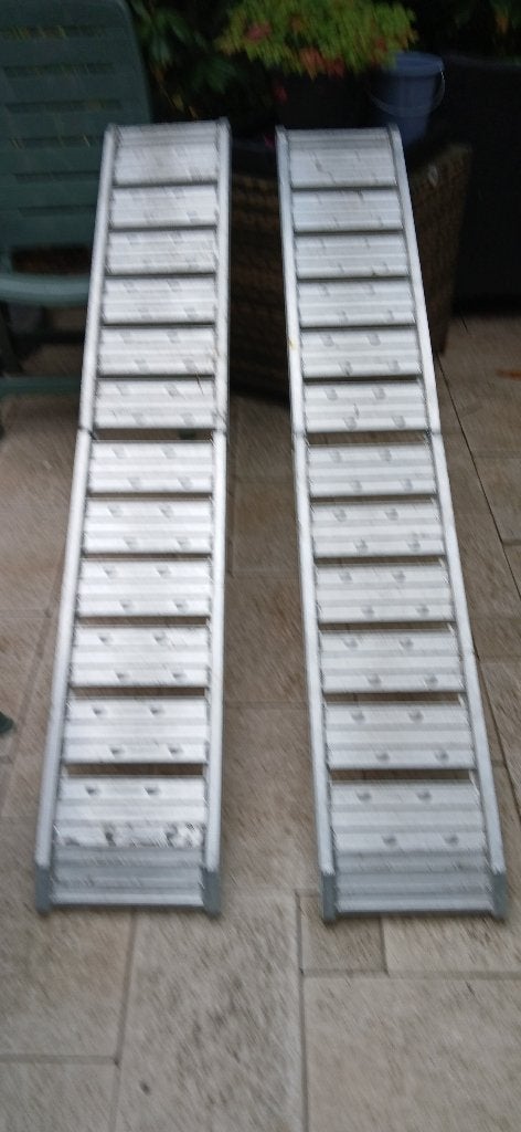 2 Aluminium Rijplaten 180 cm – 500 kg per stuk – Set van 2, Ophalen, Zo goed als nieuw