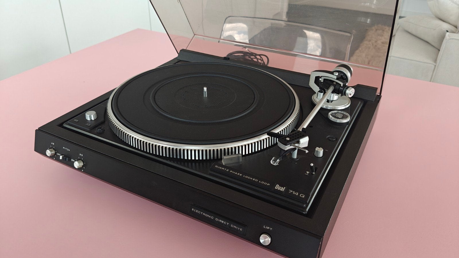 Dual CS 714Q Quartz Direct Drive Platenspeler, Audio, Tv en Foto, Platenspelers, Ophalen, Zo goed als nieuw, Dual