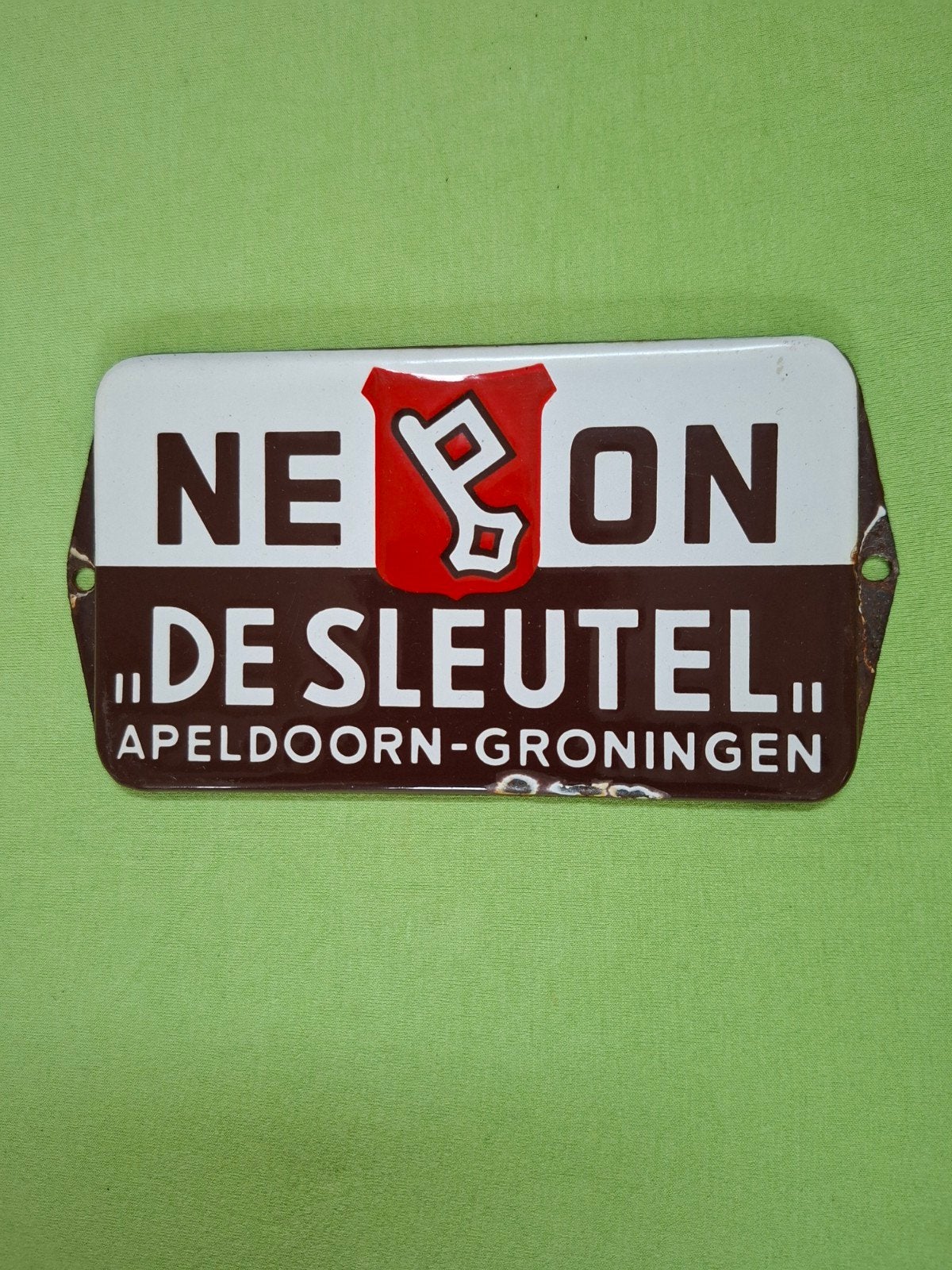 emaille reclamebordje te koop, Ophalen, Gebruikt