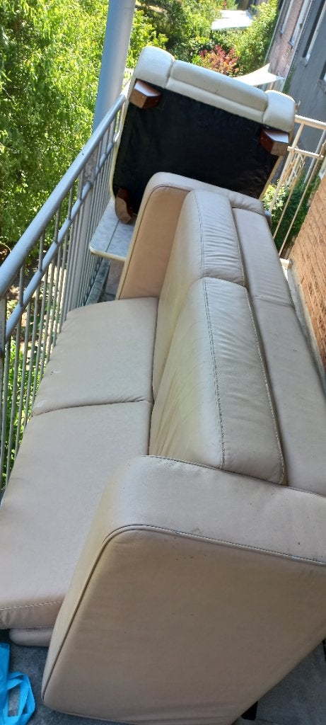 Bankstel gratis met salontafel, Huis en Inrichting, Banken | Bankstellen, Ophalen, Gebruikt, 150 tot 200 cm, Driepersoons