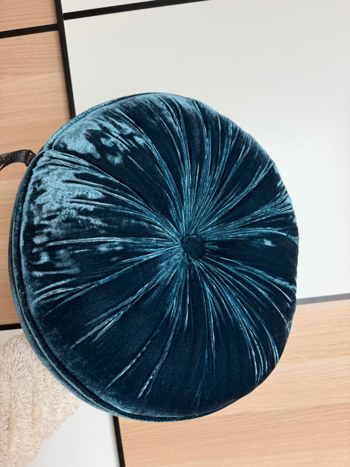 Rituals Blauw Decoratief Kussen - Zo goed als nieuw, Huis en Inrichting, Overige merken, Blauw, Rond, Ophalen of Verzenden