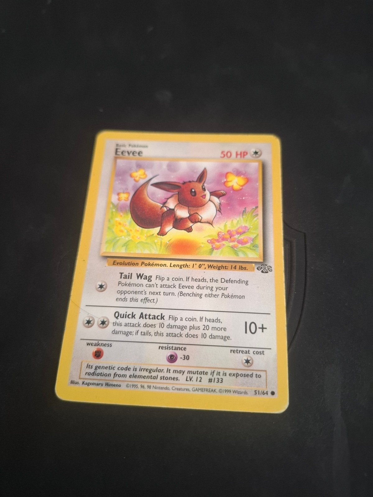 Pokémon Eevee Jungle Set 51/64 (1999) - Engelse Kaart, Ophalen of Verzenden, Gebruikt, Losse kaart