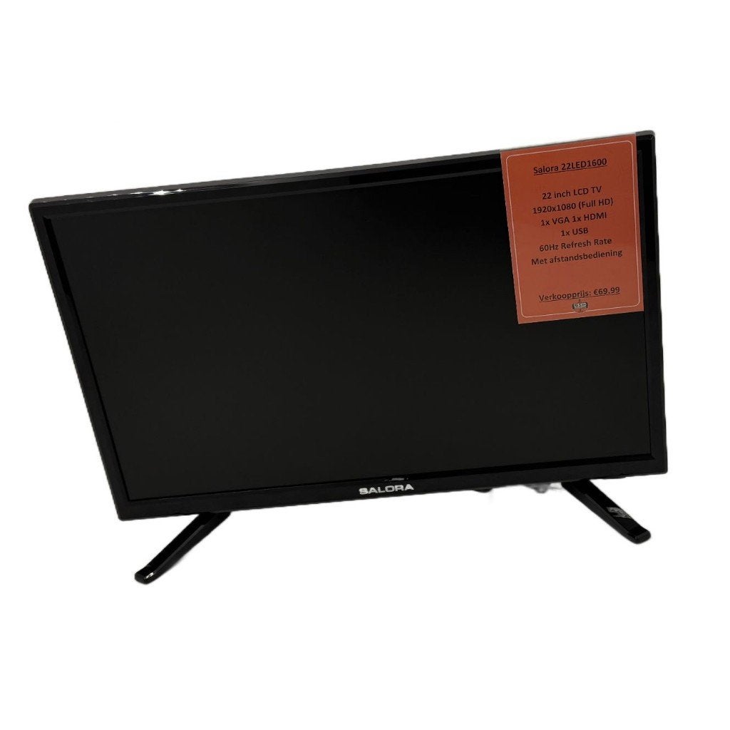 Salora 22LED1600 TV / Televisie | Met AB | Met garantie, 50 Hz, Dordrecht@usedproducts.nl, Zo goed als nieuw, 100 cm of meer