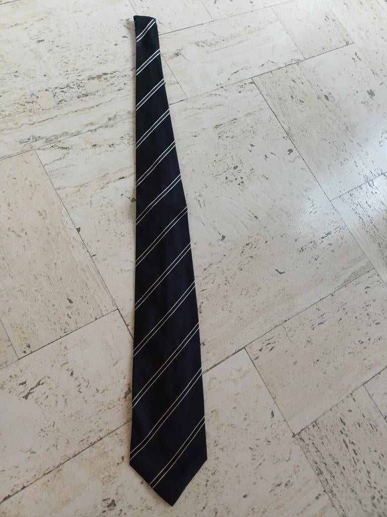 Tommy Hilfiger stropdas zwart met strepen, Kleding | Heren, Stropdassen, Ophalen of Verzenden, Zo goed als nieuw, Zwart, Tommy Hilfiger