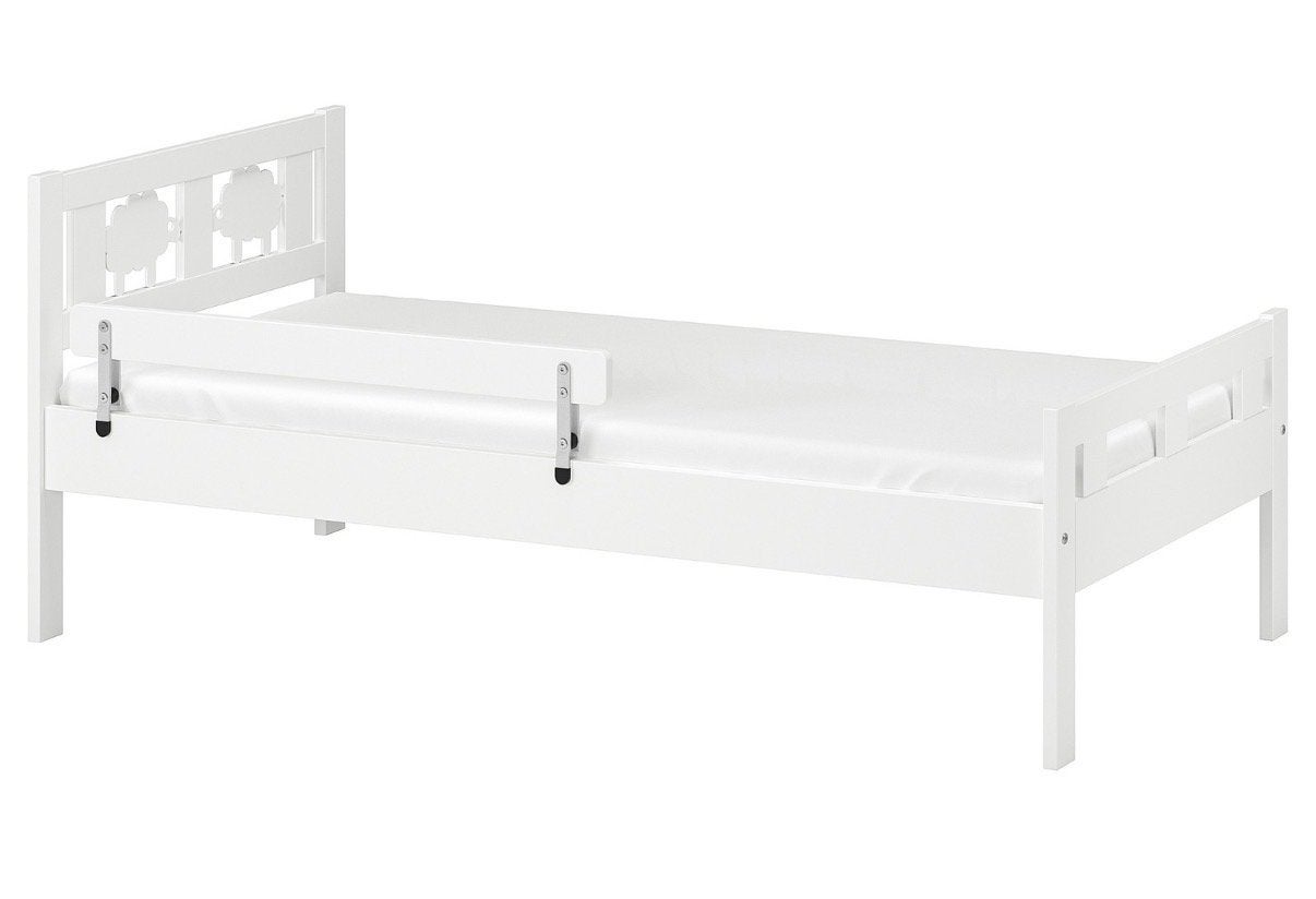 IKEA KRITTER Bedframe met lattenbodem, wit, 70x160 cm, Ophalen, Gebruikt, Wit, 190 cm of minder