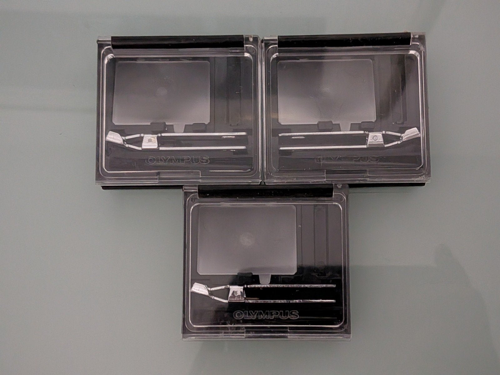 Olympus OM focusing screen 2x 1-13 en 1x 1-2, Ophalen of Verzenden, Gebruikt, Olympus, Toebehoren