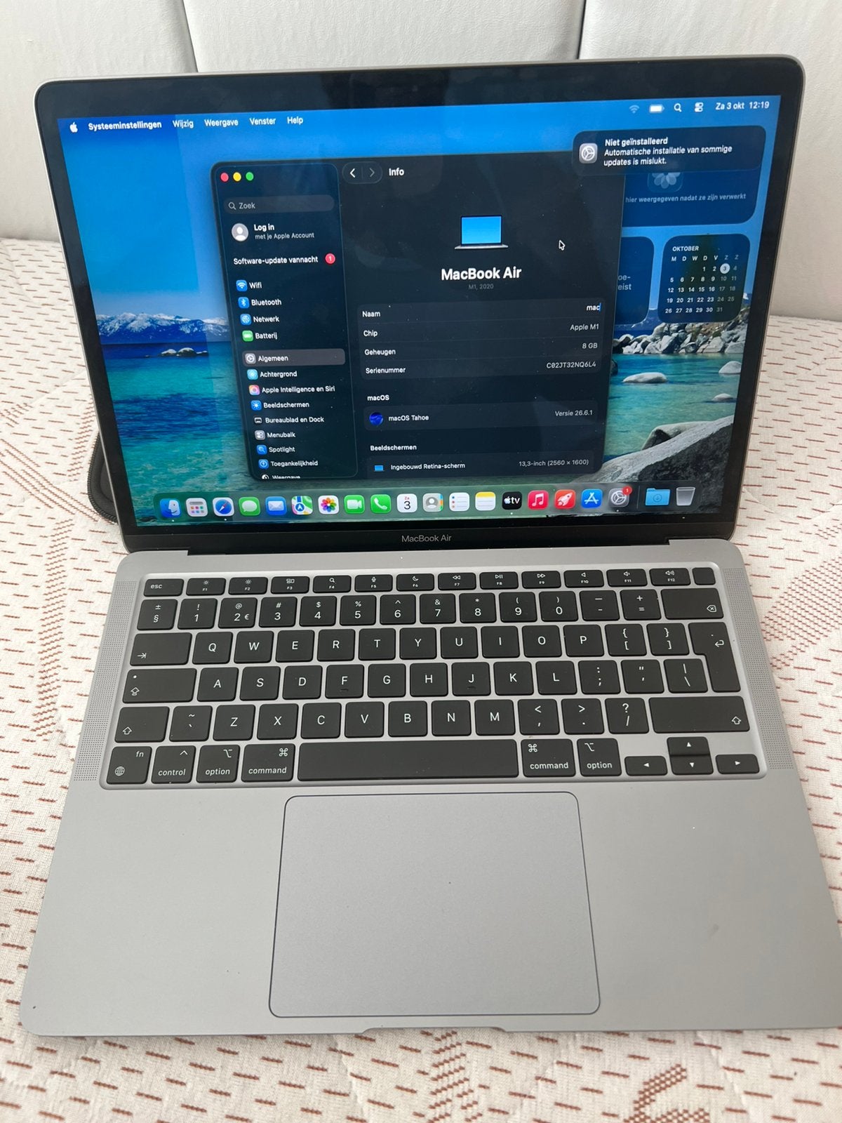 MacBook air 256 gb. Batterij 98%