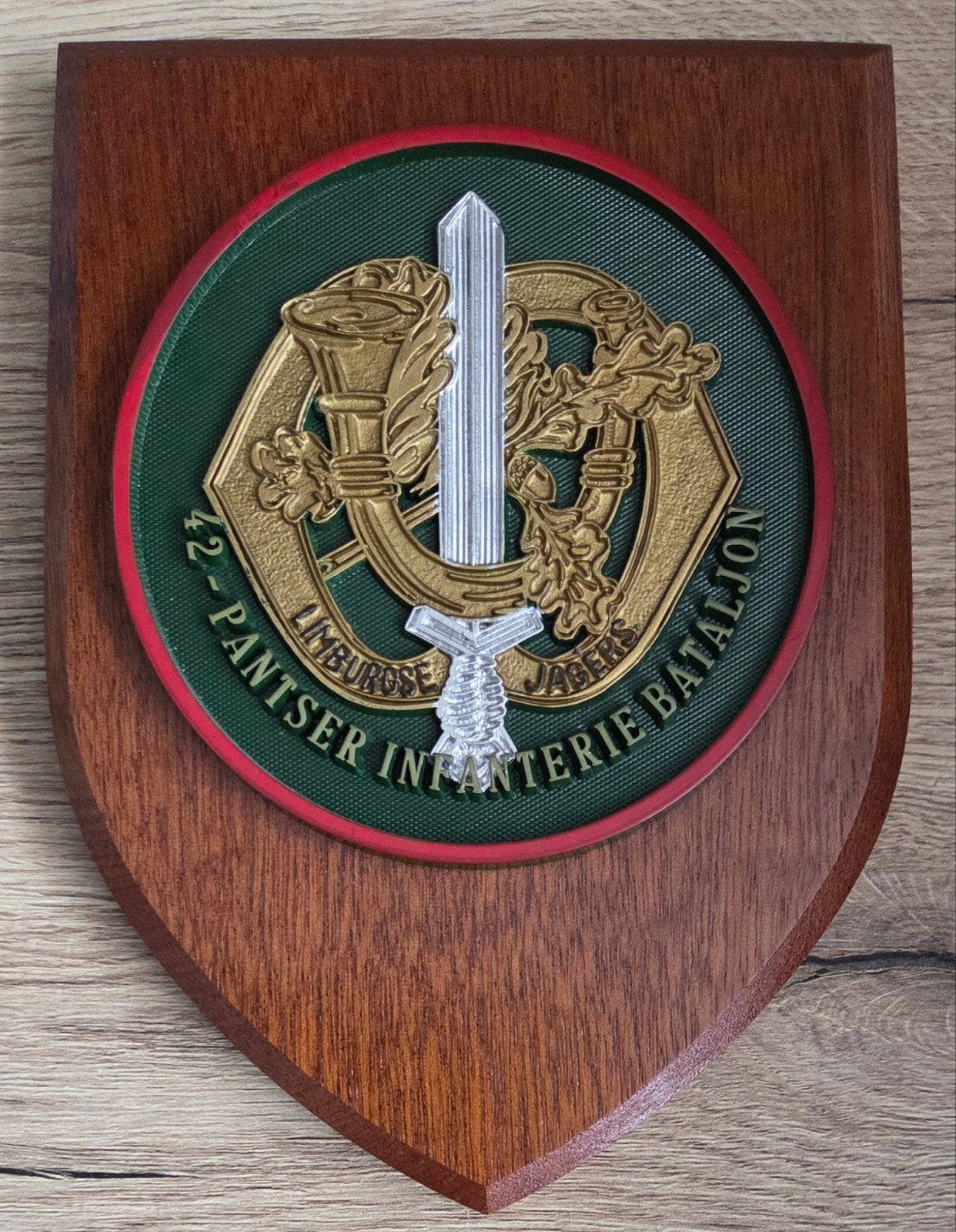 2x Originele herinnerings wandborden 42 Painfbat Seedorf, Verzamelen, Ophalen of Verzenden, Landmacht