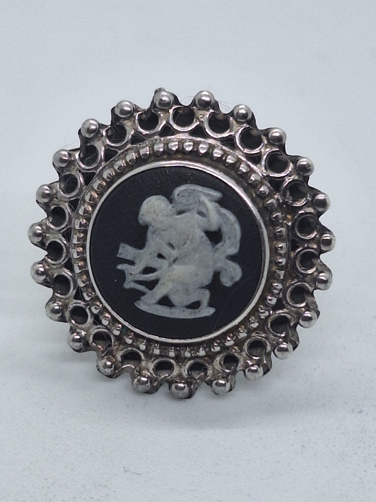 Zilveren Wedgwood ring, maat 17 camee, Sieraden, Tassen en Uiterlijk, Ophalen of Verzenden