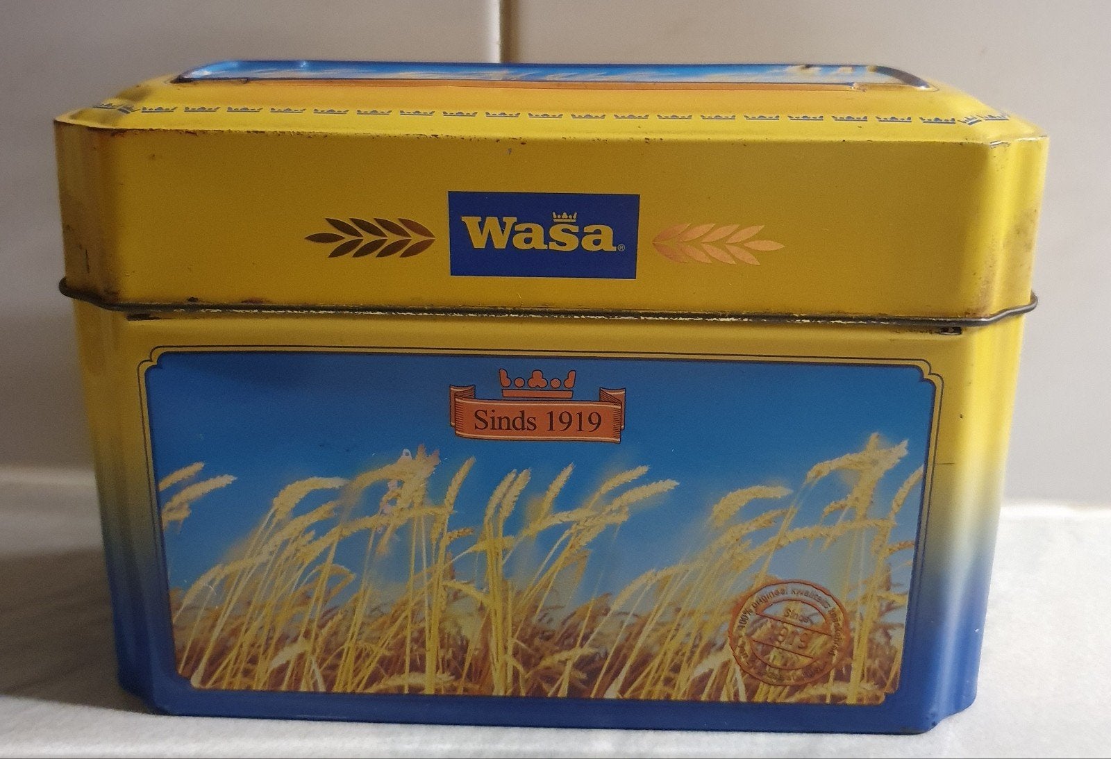 Wasa knäckebröd blik retro, Verzamelen, Blikken, Ophalen of Verzenden, Gebruikt, Overige, Overige merken
