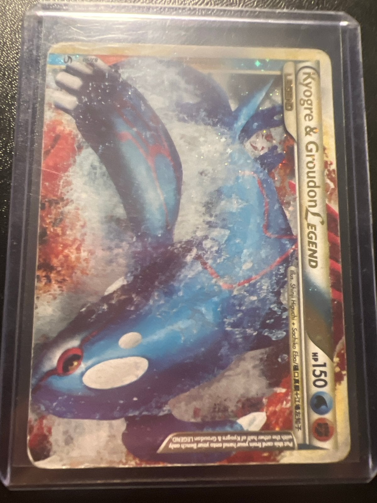 Kyogre & Groudon LEGEND Pokémon kaart, Ophalen of Verzenden, Gebruikt, Losse kaart