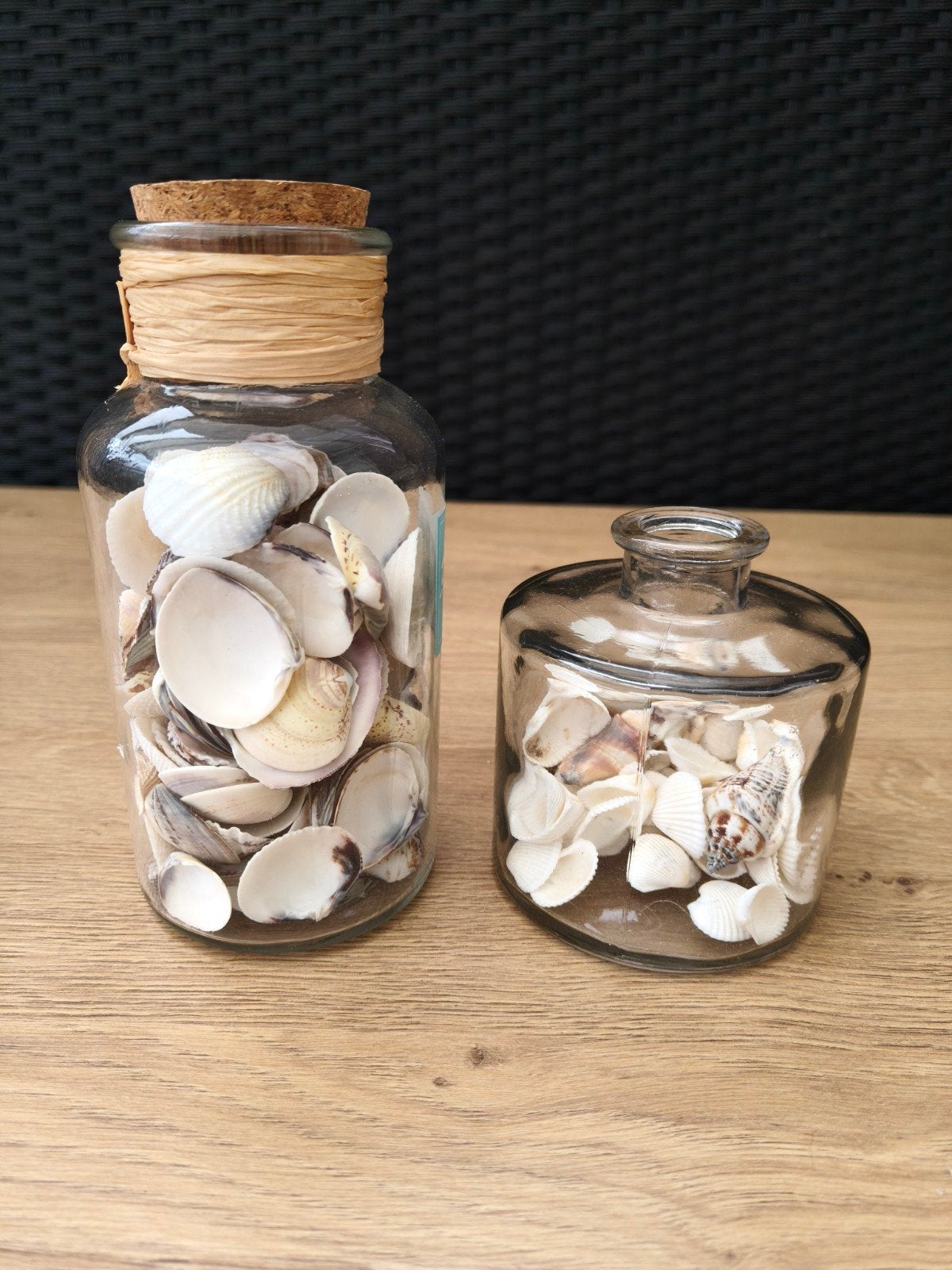 leuke stolpen met schelpen ter decoratie, Ophalen of Verzenden, Zo goed als nieuw