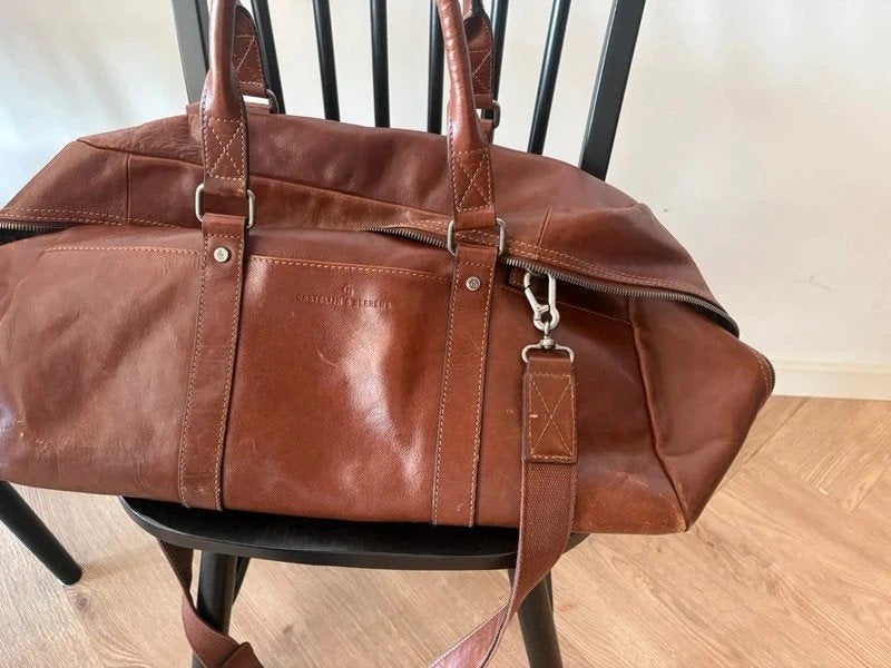 Beautiful Castelijn & Beerens weekender - brown - 56x26x27, 40 tot 60 cm, Gebruikt, 20 tot 30 cm, Bruin