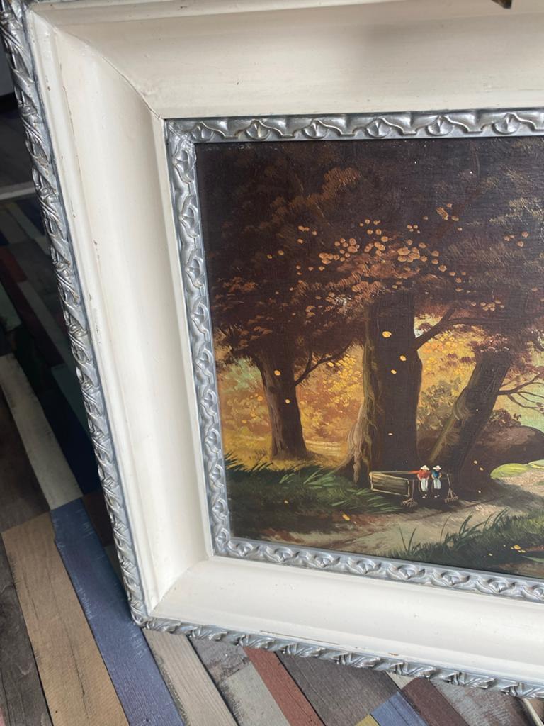 Set van 3 Schilderijen: Landschappen en Stadsgezicht, Doek, Ophalen of Verzenden, Landschap, Olieverf