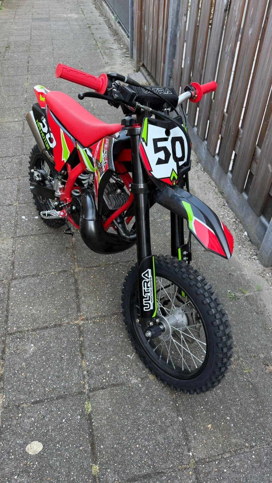 Ultra Mini Motor Dirtbike 50cc - Zo goed als nieuw, Ultra, Ophalen of Verzenden, Zo goed als nieuw, Schijfrem
