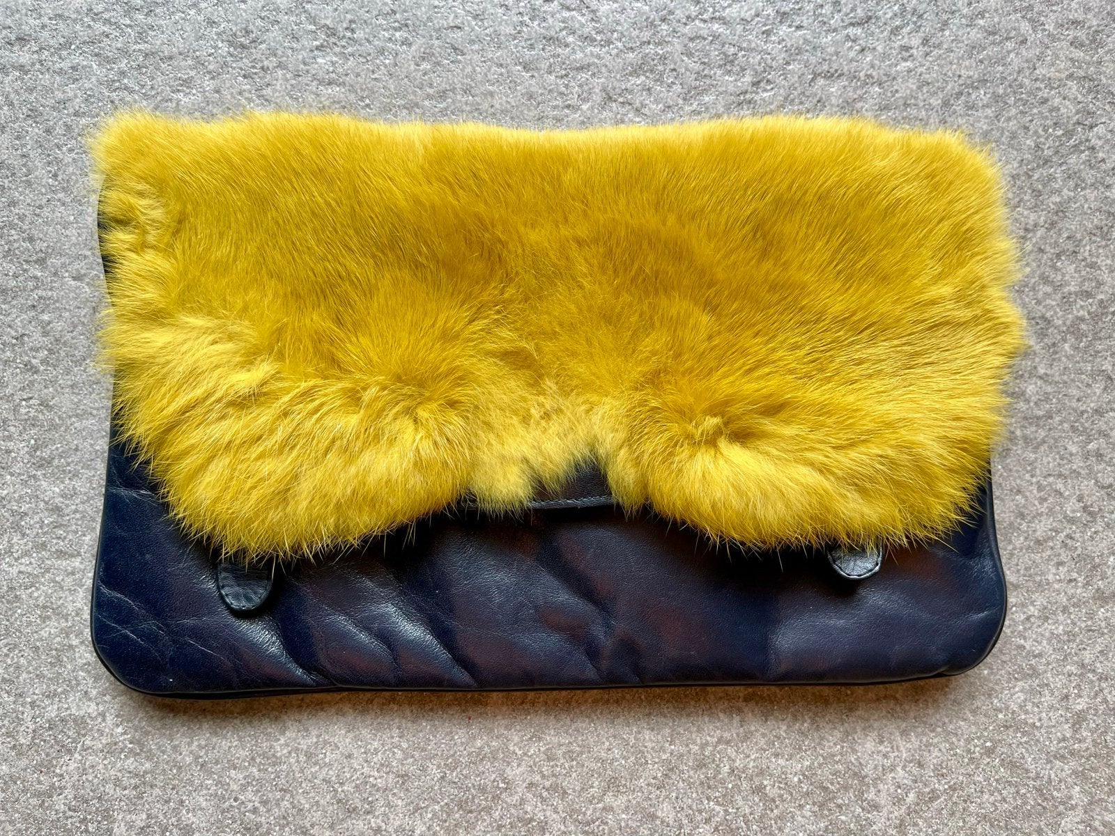 Vintage blauw leren tasje - handbewerkt en uniek exemplaar, Sieraden, Tassen en Uiterlijk, Ophalen of Verzenden, Zo goed als nieuw