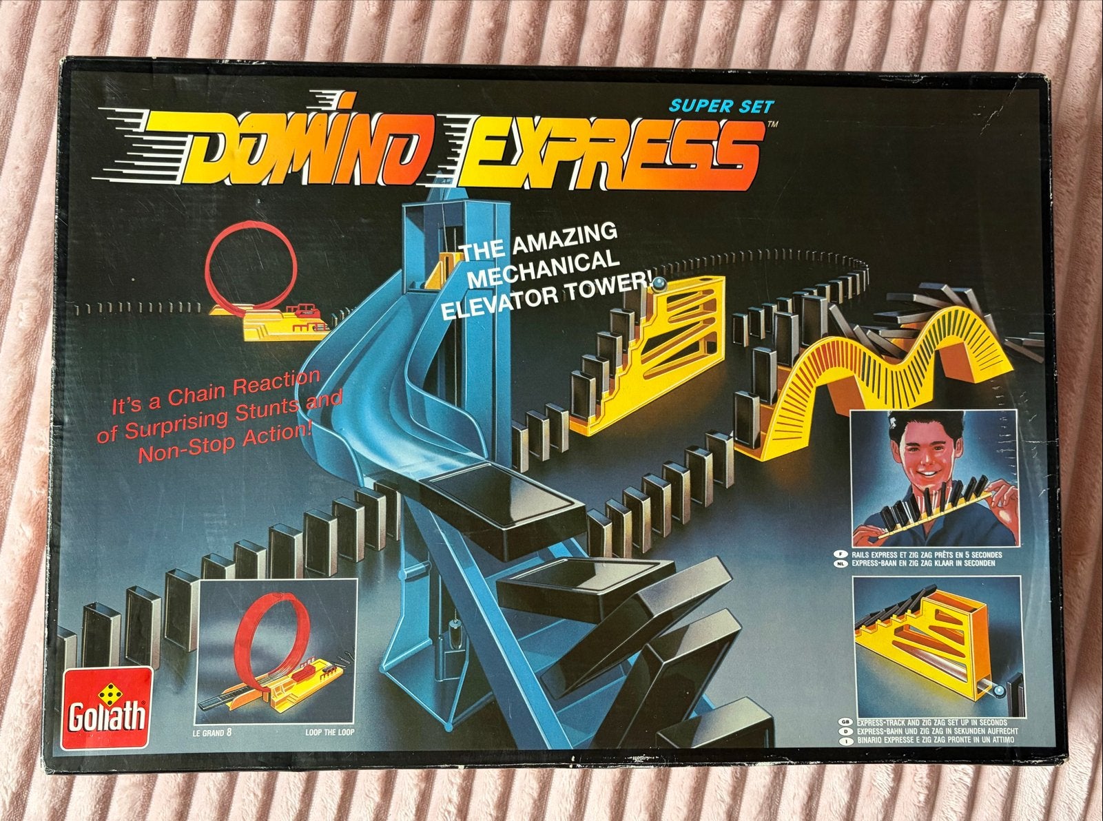 Domino Express Super Set Goliath - Kettingreactie plezier!, Kinderen en Baby's, Speelgoed | Overig, Ophalen of Verzenden, Gebruikt