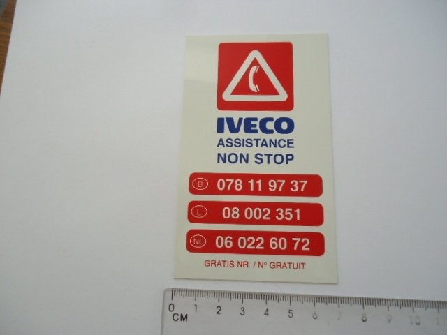 sticker oud IVECO truck ALARM Auto bus autobus ALARM retro, Verzenden, Zo goed als nieuw, Auto of Motor