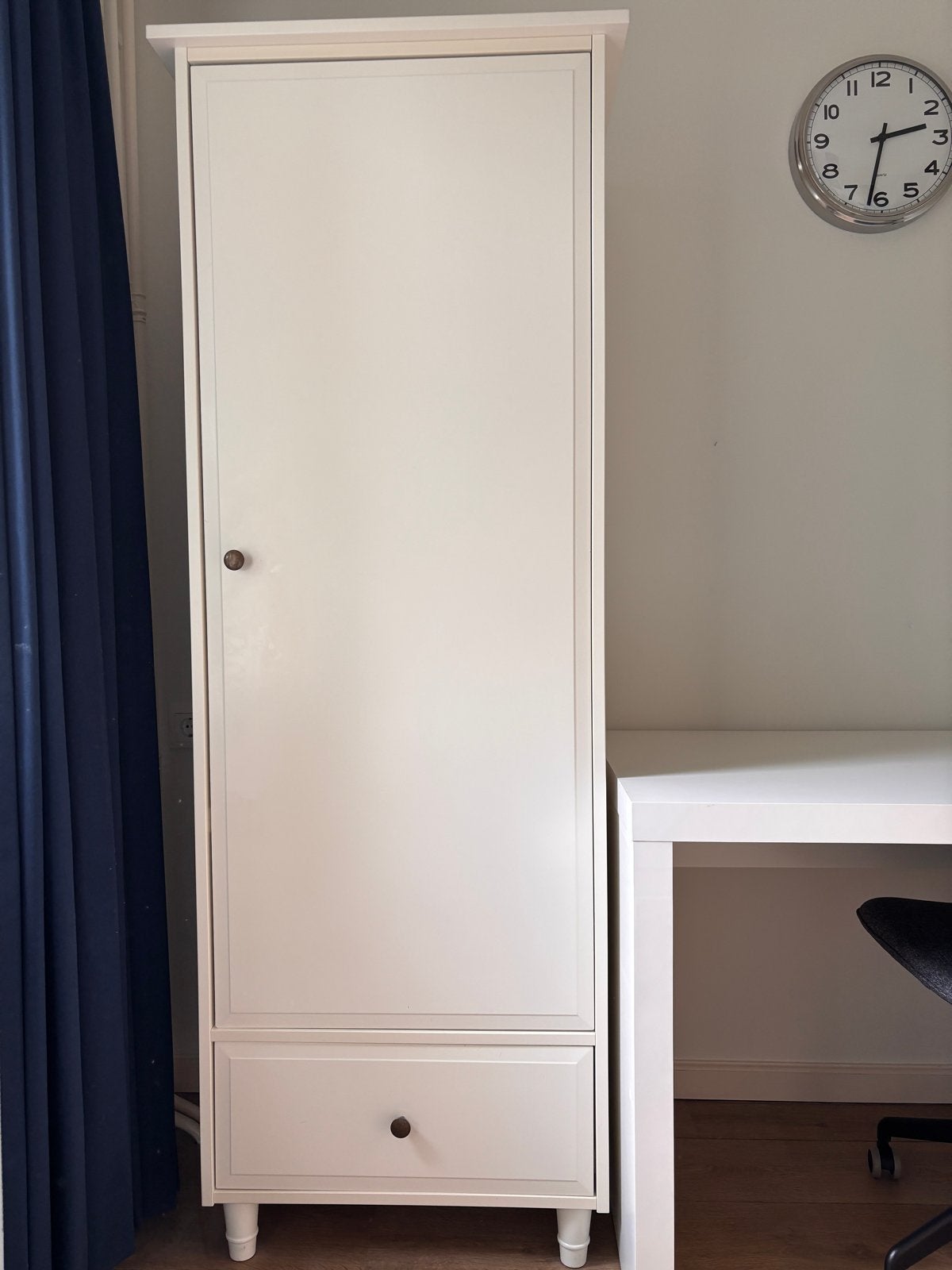 IKEA kast - Witte kledingkast met lade en hangruimte, Ophalen, Gebruikt, 50 tot 100 cm, Met lade(s)